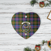 Clan Carnegie Ancient Tartan Crest Heart Ceramic Ornament ZO49 Carnegie Ancient Tartan Tartan Christmas